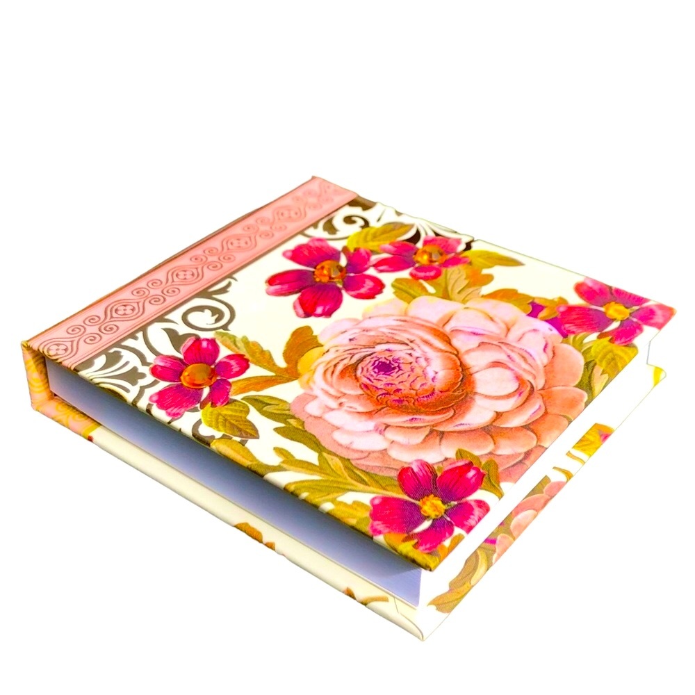 Lily McGee Vintage Florals Embellished Hardcover Purse Notepad (16007), Mauve